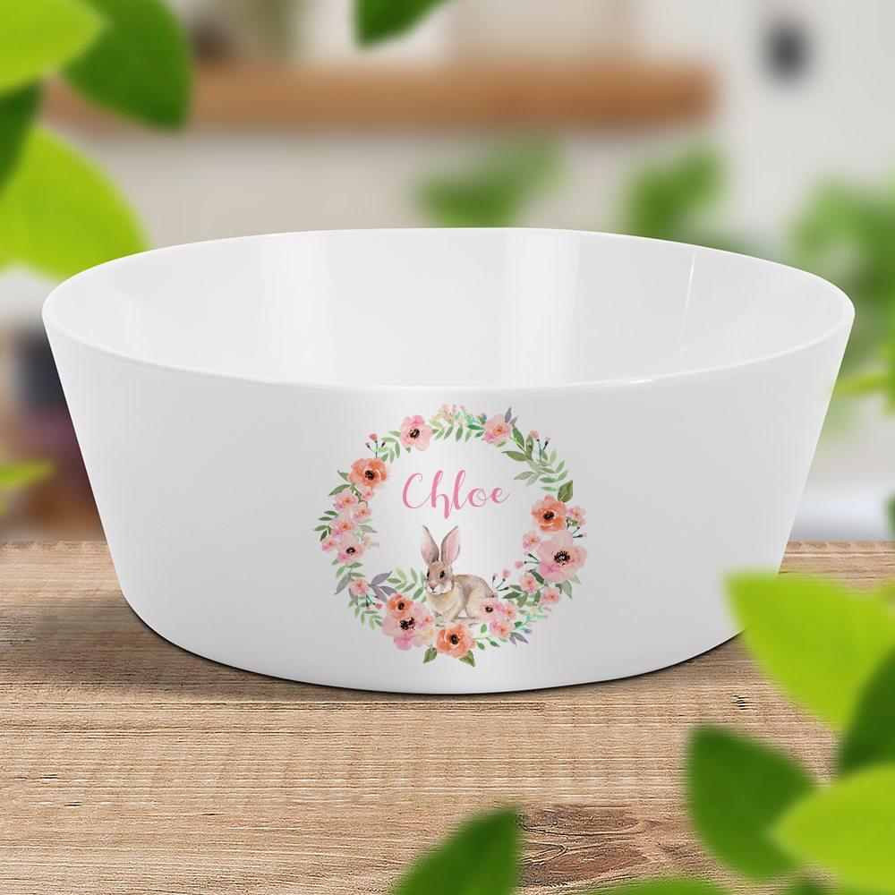 Bunny Wreath Kids' Bowl