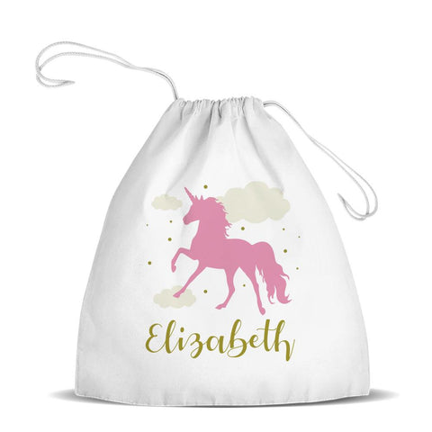 Pink Unicorn Premium Drawstring Bag (Temporarily Out of Stock)